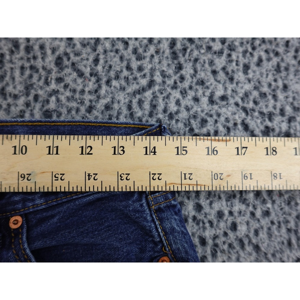 Levi's Straight Leg Jeans Mens 29x34 Blue Button Fly Denim 501 Style - Picture 8 of 15